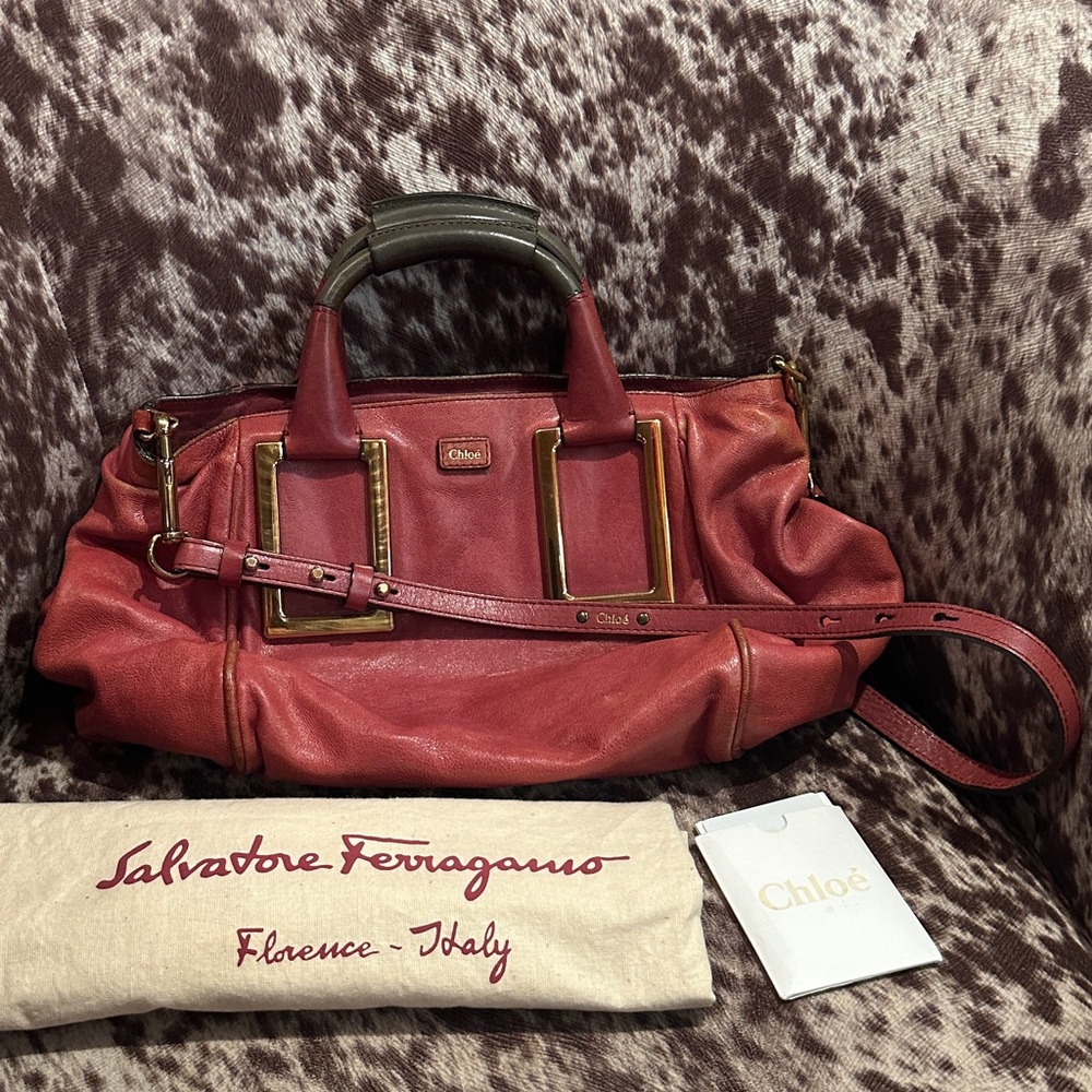 Red Leather Women's Bag